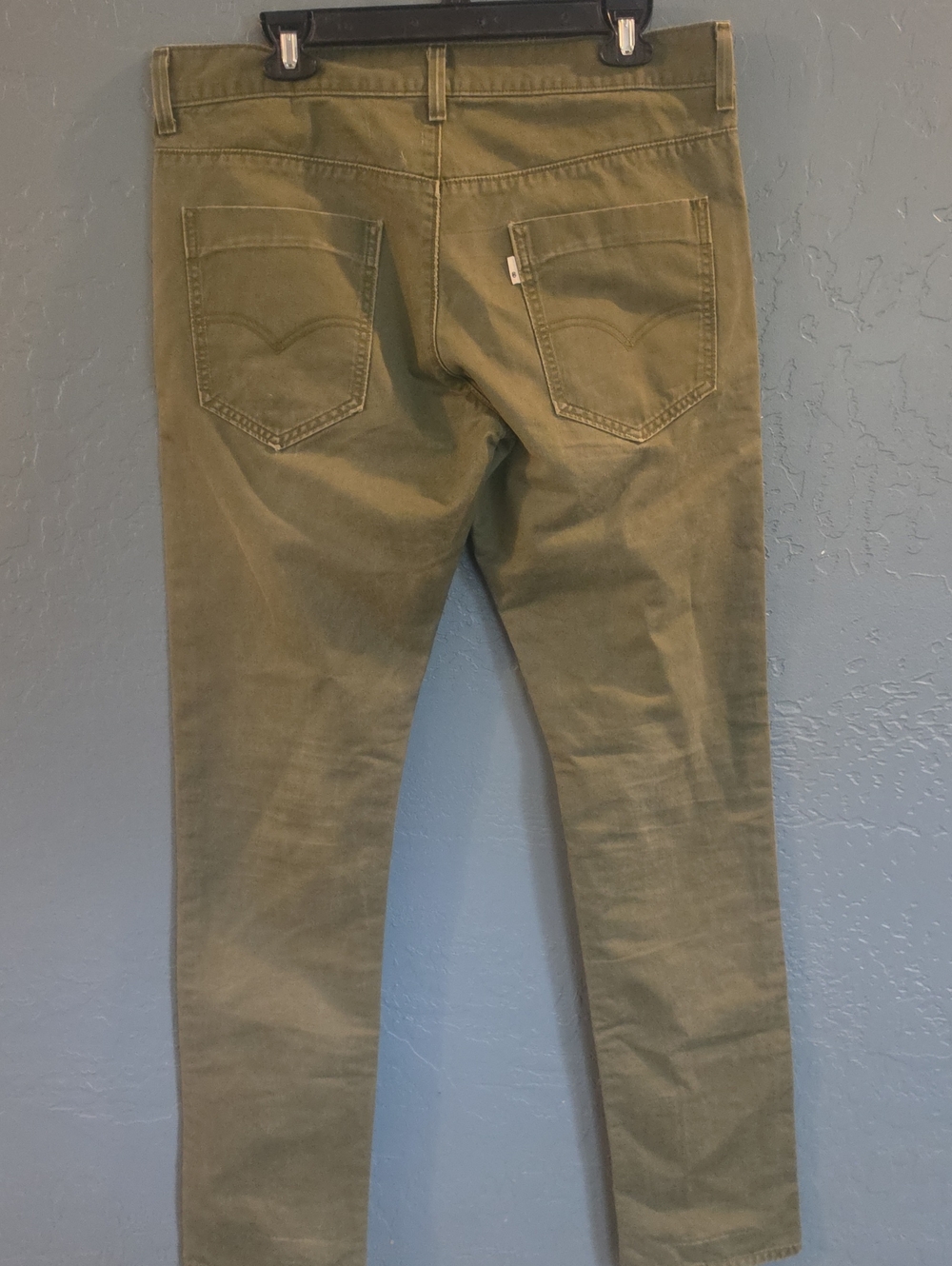 Levi's White Label Olive Green Slim Chinos 35x34